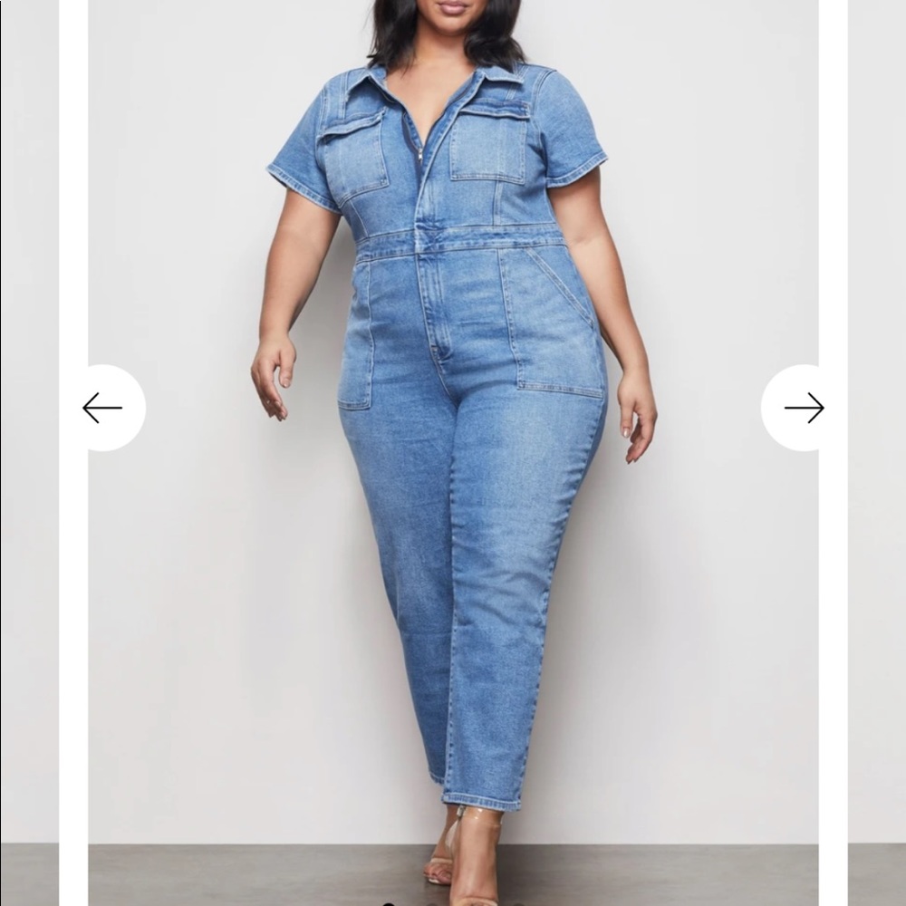 Good American Fit For Success Denim Jumpsuit